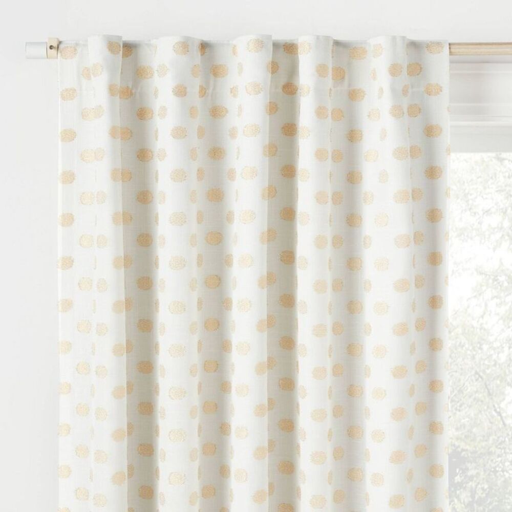 Pillowfort - 42"W x 84"L Clipped Dotted Kids' Blackout Window C Gold